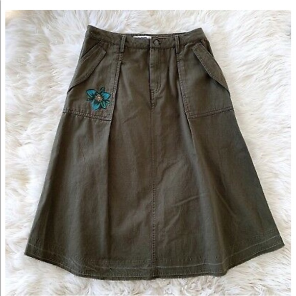 COPY - NWT ZARA OLIVE GREEN SKIRT - Picture 3 of 8